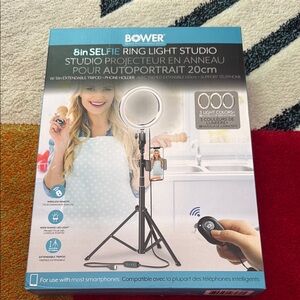 Bower 8in Selfie Ring Light Studio NEVER OPENED OR USED
